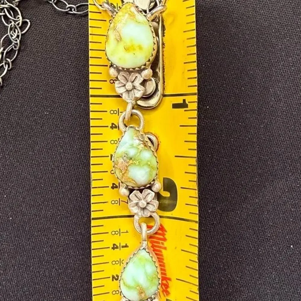 Sterling silver palomino drop lariat necklace